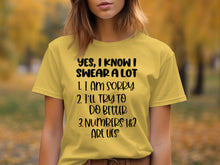 Funny Casual Shirt with Apology and Humor