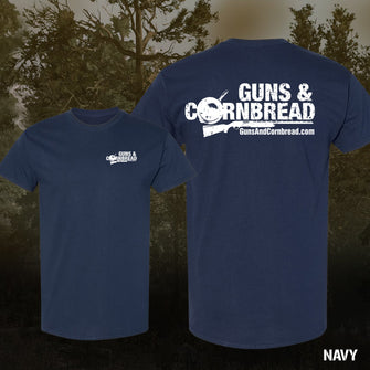 Guns & Cornbread Short Sleeve Tee Shirt White Ink