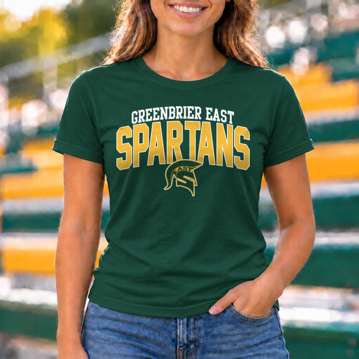 Greenbrier East Spartans Arched Logo T-Shirt/Crewneck/Hoodie - GE0010