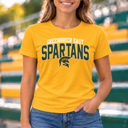 Greenbrier East Spartans Arched Logo - Gold shirt - GE0010