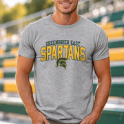 Greenbrier East Spartans Arched Logo - Sport Grey shirt - GE0010