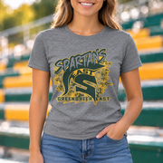 Greenbrier East Spartans Paint Splatter - Graphite Heather shirt - GE0011