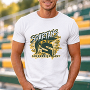 Greenbrier East Spartans Paint Splatter - White shirt - GE0011