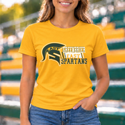 Greenbrier East Spartans Helmet Wordmark - Gold shirt - GE0012