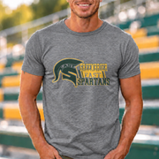 Greenbrier East Spartans Helmet Wordmark - Graphite Heather shirt - GE0012