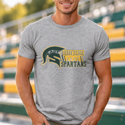 Greenbrier East Spartans Helmet Wordmark - Sport Grey shirt - GE0012