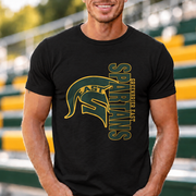 Greenbrier East Spartans Vertical Helmet - Black shirt - GE0014