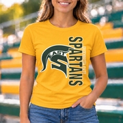 Greenbrier East Spartans Vertical Helmet - Gold shirt - GE0014
