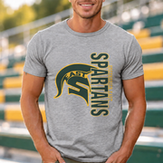 Greenbrier East Spartans Vertical Helmet - Sport Grey shirt - GE0014