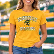 Greenbrier East Spartans Classic Helmet - Gold shirt - GE0016