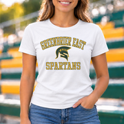 Greenbrier East Spartans Classic Helmet - White shirt - GE0016