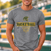 Greenbrier East Spartans Basketball - Graphite Heather shirt - GE0019