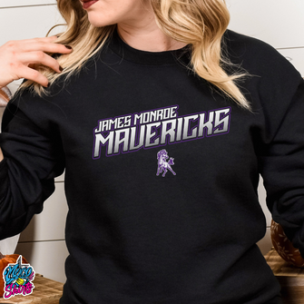 James Monroe Mavericks Black Crewneck Sweatshirt