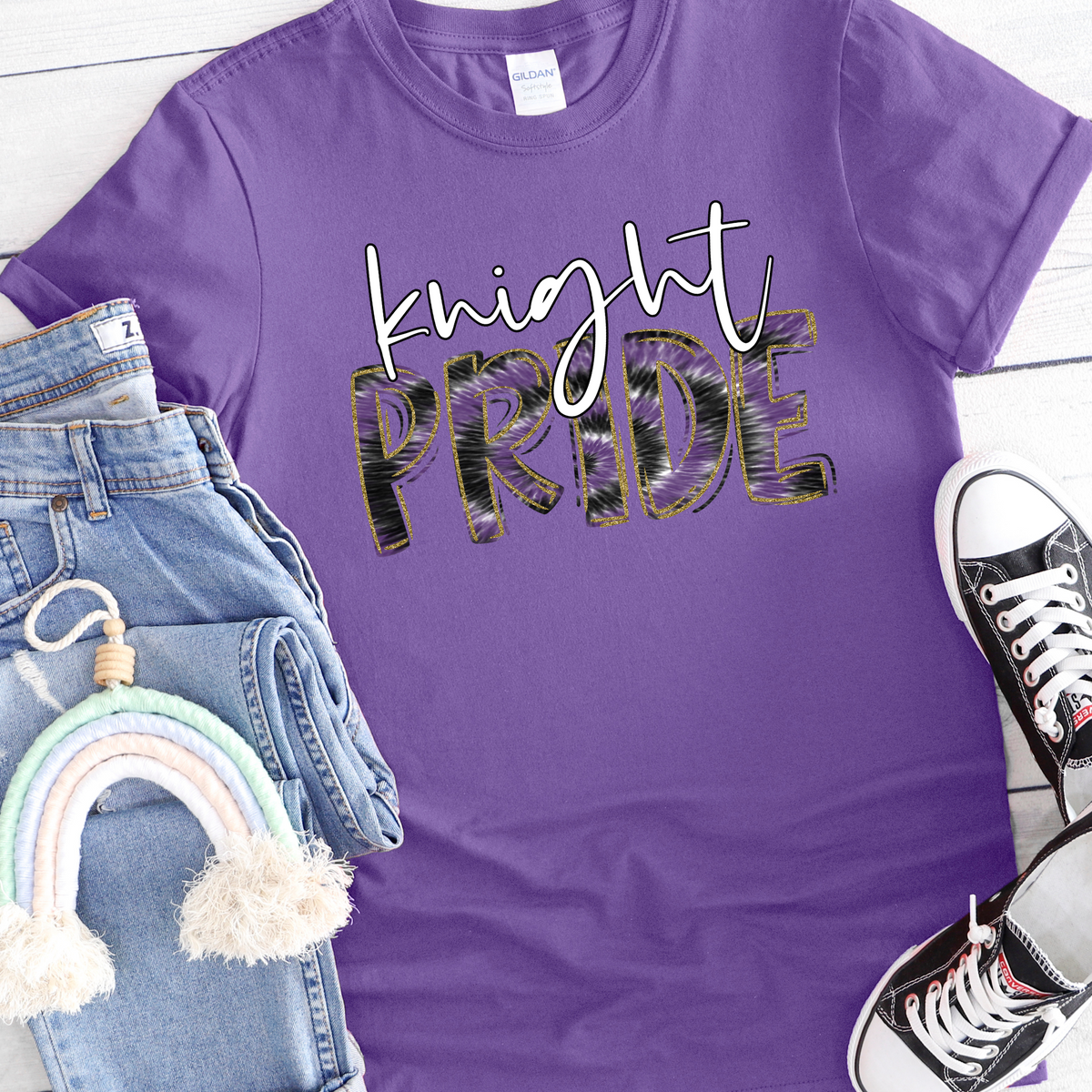 Knight Pride Purple Tie Dye Design T-Shirt/Crewneck/Hoodie - EG0007