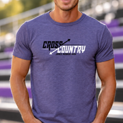 James Monroe Cross Country T-shirt in Heather Purple - JM0051