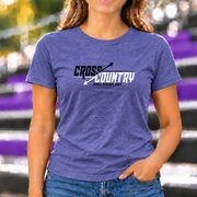 James Monroe Cross Country T-shirt in Heather Purple - JM0051