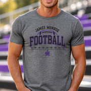 James Monroe Football Field T-shirt in Graphite Heather - JM0063