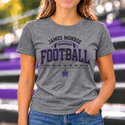 James Monroe Football Field T-shirt in Graphite Heather - JM0063