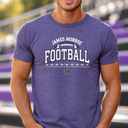 James Monroe Football Field T-shirt in Heather Purple - JM0063