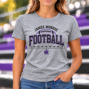 James Monroe Football Field T-shirt in Sport Grey - JM0063