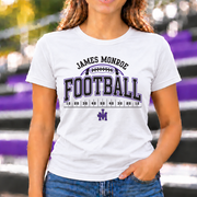 James Monroe Football Field T-shirt in White - JM0063
