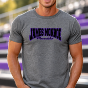 James Monroe Mavericks Arch Script T-shirt in Graphite Heather - JM0059