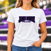 James Monroe Mavericks Arch Script T-shirt in White - JM0059