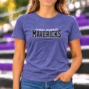 James Monroe Mavericks Classic Mascot T-shirt in Heather Purple - JM0061