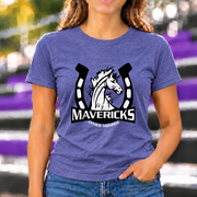 James Monroe Mavericks Horse Head T-shirt in Heather Purple - JM0060