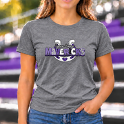 James Monroe Mavericks Horseshoe Script T-shirt in Graphite Heather - JM0057