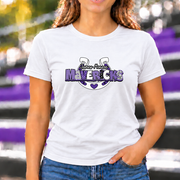 James Monroe Mavericks Horseshoe Script T-shirt in White - JM0057
