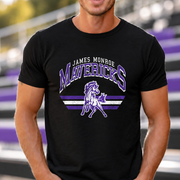 James Monroe Mavericks Mascot Stripes T-shirt in Black - JM0053