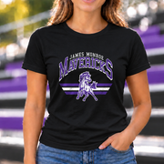 James Monroe Mavericks Mascot Stripes T-shirt in Black - JM0053