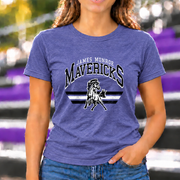 James Monroe Mavericks Mascot Stripes T-shirt in Heather Purple - JM0053