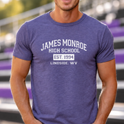 James Monroe Varsity T-shirt in Heather Purple - JM0011