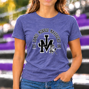 Interlocking JM with Maverick T-shirt in Heather Purple - JM0012