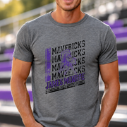 James Monroe Mavericks Distressed Logo T-shirt in Graphite Heather - JM0018