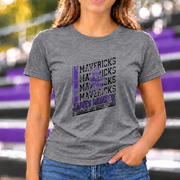 James Monroe Mavericks Distressed Logo T-shirt in Graphite Heather - JM0018