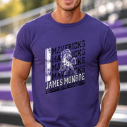 James Monroe Mavericks Distressed Logo T-shirt in Purple - JM0018