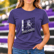 James Monroe Mavericks Distressed Logo T-shirt in Purple - JM0018