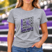 James Monroe Mavericks Distressed Logo T-shirt in Sport Grey - JM0018