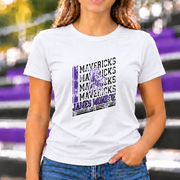James Monroe Mavericks Distressed Logo T-shirt in White - JM0018
