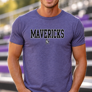 James Monroe Mavericks Collegiate Mascot T-shirt in Heather Purple - JM0027