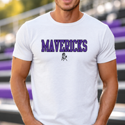 James Monroe Mavericks Collegiate Mascot T-shirt in White - JM0027