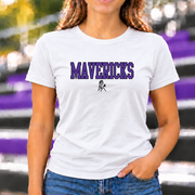James Monroe Mavericks Collegiate Mascot T-shirt in White - JM0027