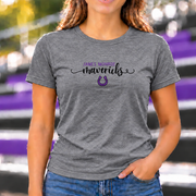 James Monroe Mavericks Script Horseshoe T-shirt in Graphite Heather - JM0028