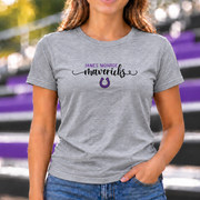 James Monroe Mavericks Script Horseshoe T-shirt in Sport Grey - JM0028
