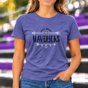 James Monroe Mavericks Arrows T-shirt in Heather Purple - JM0029
