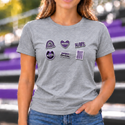 James Monroe Mavericks Spirit Collage T-shirt in Sport Grey - JM0032