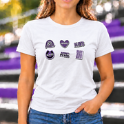James Monroe Mavericks Spirit Collage T-shirt in White - JM0032